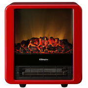 Dimplex Minicube Red Electric Heater Fireplace Heat Flame Smoke Coal Wood Effect
