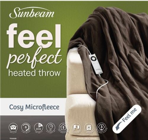 TR3000B Feel Perfect&reg; Cosy Microfleece Heated Throw