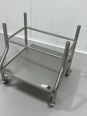 2 x Stainless Steel Platform Trolleys