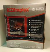Dimplex Minicube Red Electric Heater Fireplace Heat/Flame Smoke Coal Wood Effect - 2