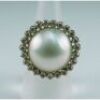 (DO NOT LOT) 18ct yellow gold Mabe pearl & diamond set ring - 3