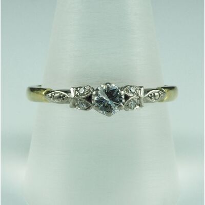 (DO NOT LOT) 18ct yellow & white gold diamond set ring