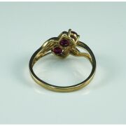 (DO NOT LOT) 18ct yellow gold created ruby & diamond set ring - 4