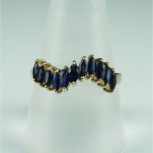 (DO NOT LOT) 14ct yellow gold Australian Sapphire set ring