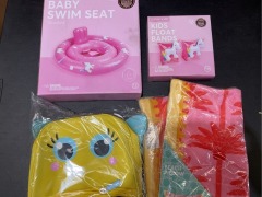 1 x Baby Swim Seat Stardust
1 x Kids Float Bands Unicorn 
1 x Kids Lunch Bag Bee
1 x Beach Pillow Kasbah - 2