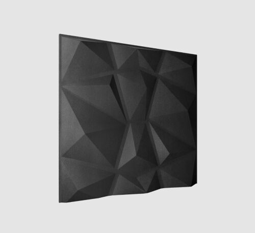 Diamond Fever Square 3D Wall Panel Black