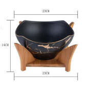 European Salad Bowl, Regular, Black