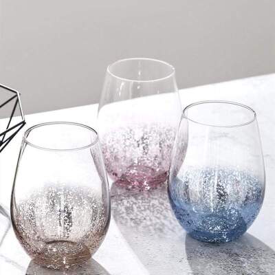Frost Glass 6 Piece Set, Gold Ice