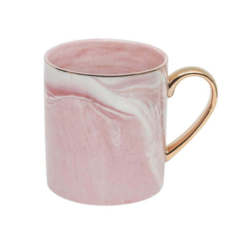 Set of 2 Gilded Mugs, Pink