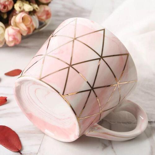 Gold Triangle Mug, Pink Love