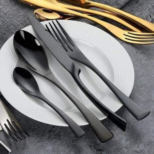 Greece 16 Piece Cutlery Set, Black