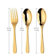 Sao Paulo 3 Piece Salad Serving Set, Gold