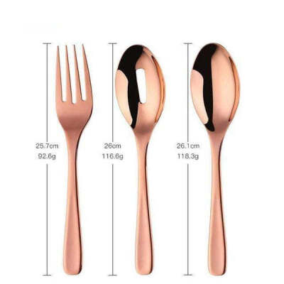 Sao Paulo 3 Piece Salad Serving Set, Rose Gold