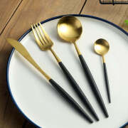 France 4 Piece Cutlery Set, Black