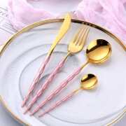 Mexico 4 Piece Cutlery Set, Pink