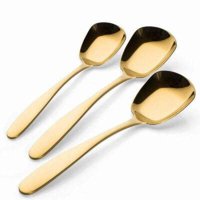Singapore 3 Piece Serving Spoon Set, Gold
