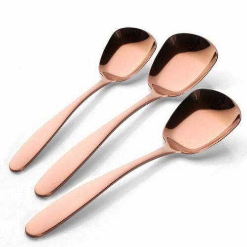 Singapore 3 Piece Serving Spoon Set, Rose Gold