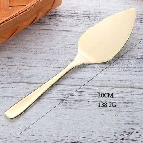 Rome Cake Knife, Pale Gold