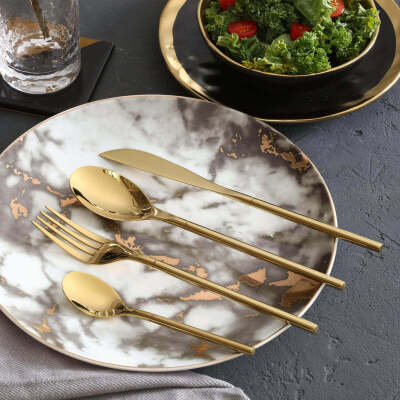 Belgium 4 Piece Cutlery Set, Gold