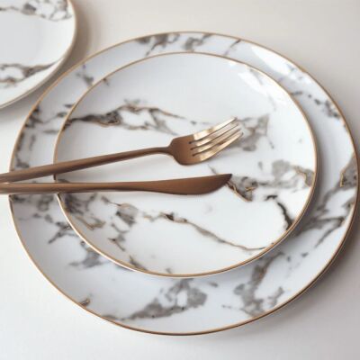 Marble 2 Piece Plate Set
