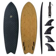 6' Mahi Hybrid Surfboard, Black