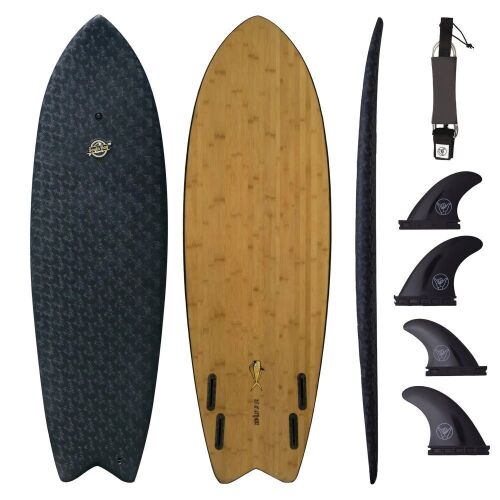 6' Mahi Hybrid Surfboard, Black