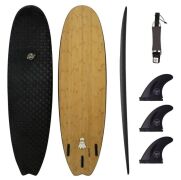 DNL 6'8 Casper Hybrid Surfboard, Black