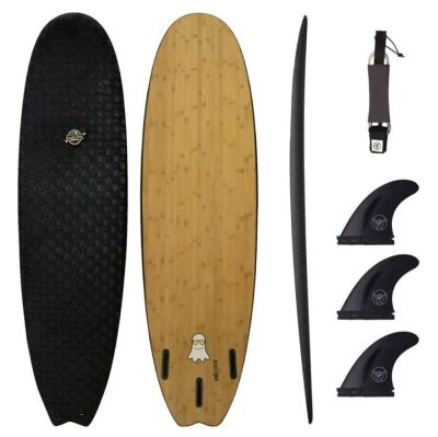 6'8 Casper Hybrid Surfboard, Black