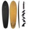 7'7 Elefante Hybrid Surfboard, Black