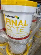 One mixed pallet of USG Boral Semi Light Finishing Compound Final Cote, Sarlsosson Normal Cure Two Part AB Epoxy Adhesive 10 Litre, Trade Mark Acrylic Stud Adhesive 10 litre. - 2