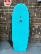 4'10 Huevo Hybrid Surfboard, Aqua - 3