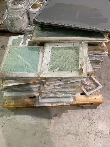 One pallet ceiling access panels, various sizes, 600x600 , 450x450 , 300x300, 170x170.
