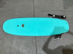 Big Betsy Hybrid 5.5' Surfboard, Aqua - 2