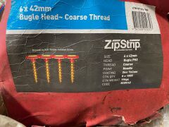 One pallet mixed ZipStrip 6x42 Bugle Head - Coarse Thread, TradeMark Plasterboard 6g x 30mm, Variety of Screws. - 4