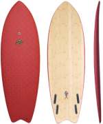 6' Mahi Hybrid Surfboard, Red