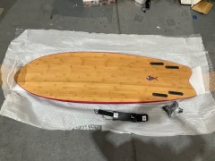 6' Mahi Hybrid Surfboard, Red - 3
