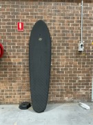Refund 7'7 Elefante Hybrid Surfboard, Black - 2