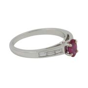 (DO NOT LOT) 18ct White Gold, 0.65ct Ruby & Diamond Ring - 2