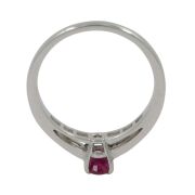 (DO NOT LOT) 18ct White Gold, 0.65ct Ruby & Diamond Ring - 3