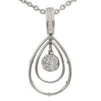 (DO NOT LOT) 18ct W.G, 0.28ct Diamond Pendant