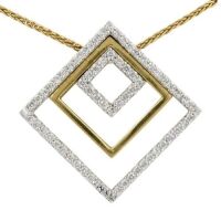 (DO NOT LOT) 18ct W.G, 0.15ct Diamond Pendant