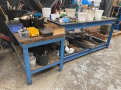 Quantity of 2 Steel Work Benches - 5