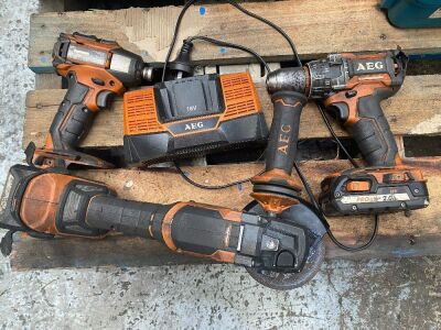 Quantity of 3 AEG Cordless Tools