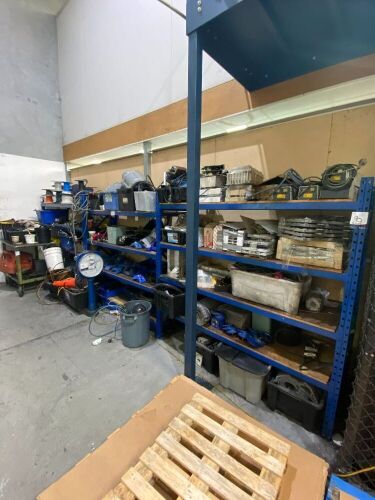 3 Bays of Shaeffer Shelving & Contents