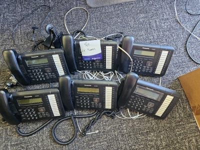 6x Panasonic KX-DT5432 Digital Telephone with 3-Line display