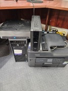 1x HP i5 Vpro Desktop, 1x HP Z820 Workstation, 1x Brother MFC-J67300DW Printer, 1x and APC BACk-UPS Pro 900