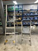 Quantity of 2 x Alloy Platform Ladders - 2