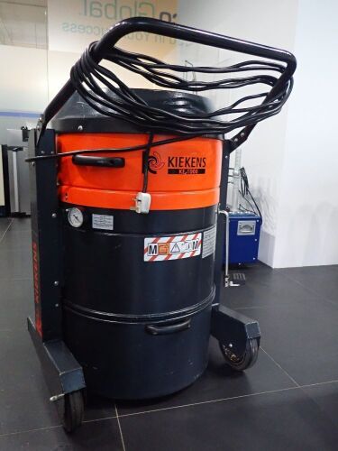 KIEKENS KE 1000 Industrial Vacuum Cleaner (Single Phase), 230V, 50/60Hz, Airflow 540m3/h, Motor power 3 x 1000W, Suction Pressure 21000 Pa. Approx. dust container Capacity 55l