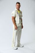 David Warner Australian Cricket Team Signed Pink Baggy - 2