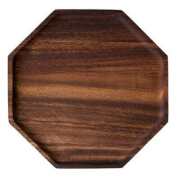 Refund Geometry Acacia Wood Plate - Large 25cm